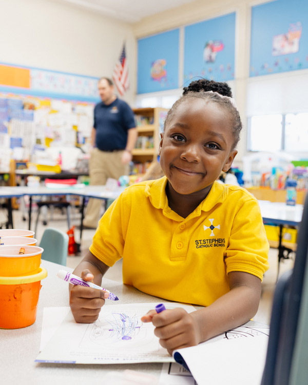 Catholic school child