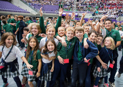 Kids at Mass of the Holy Spirit event